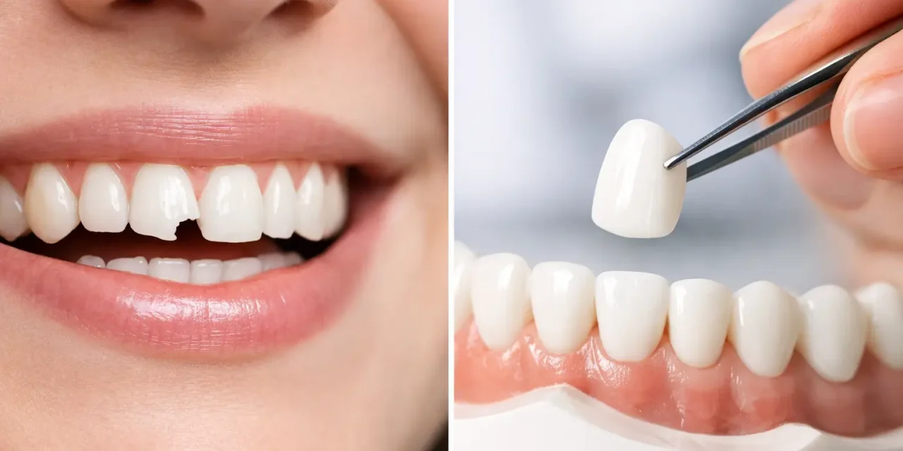 ¿Pueden las carillas reparar dientes fracturados?
